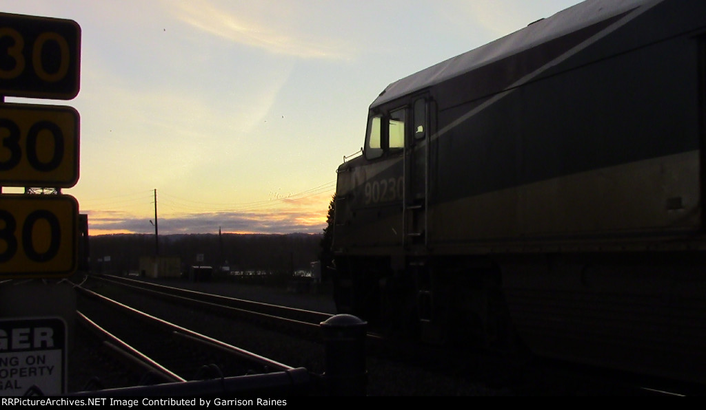 AMTK 90230 departs Vancouver.